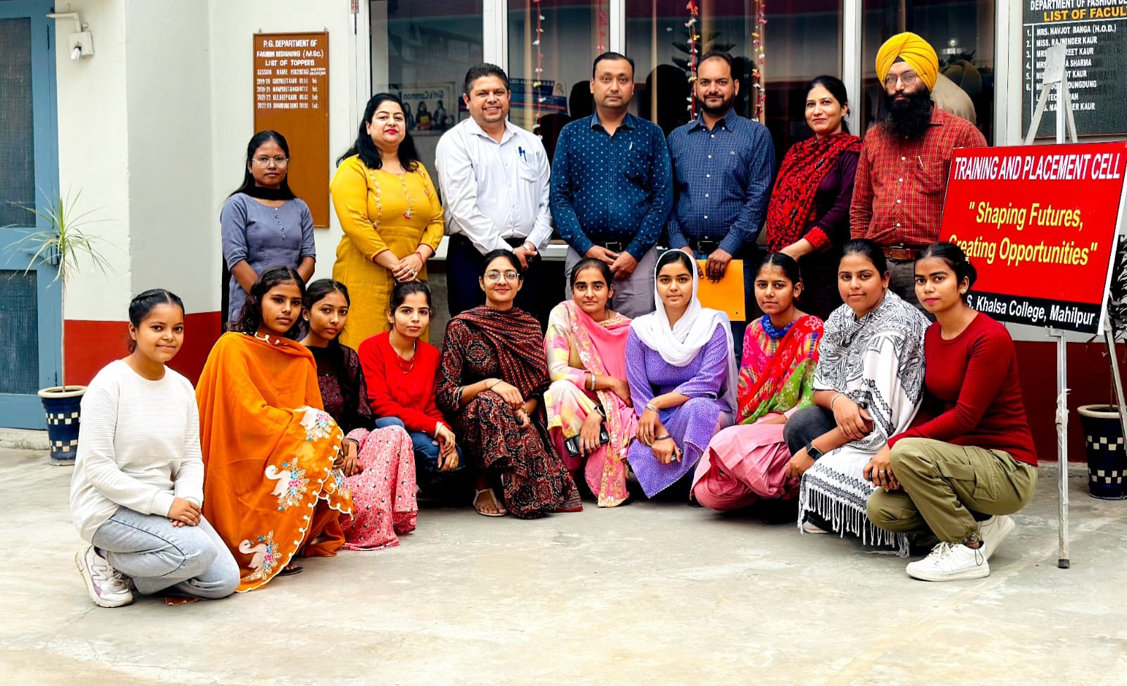 Special visit by company officials regarding placement of students in college